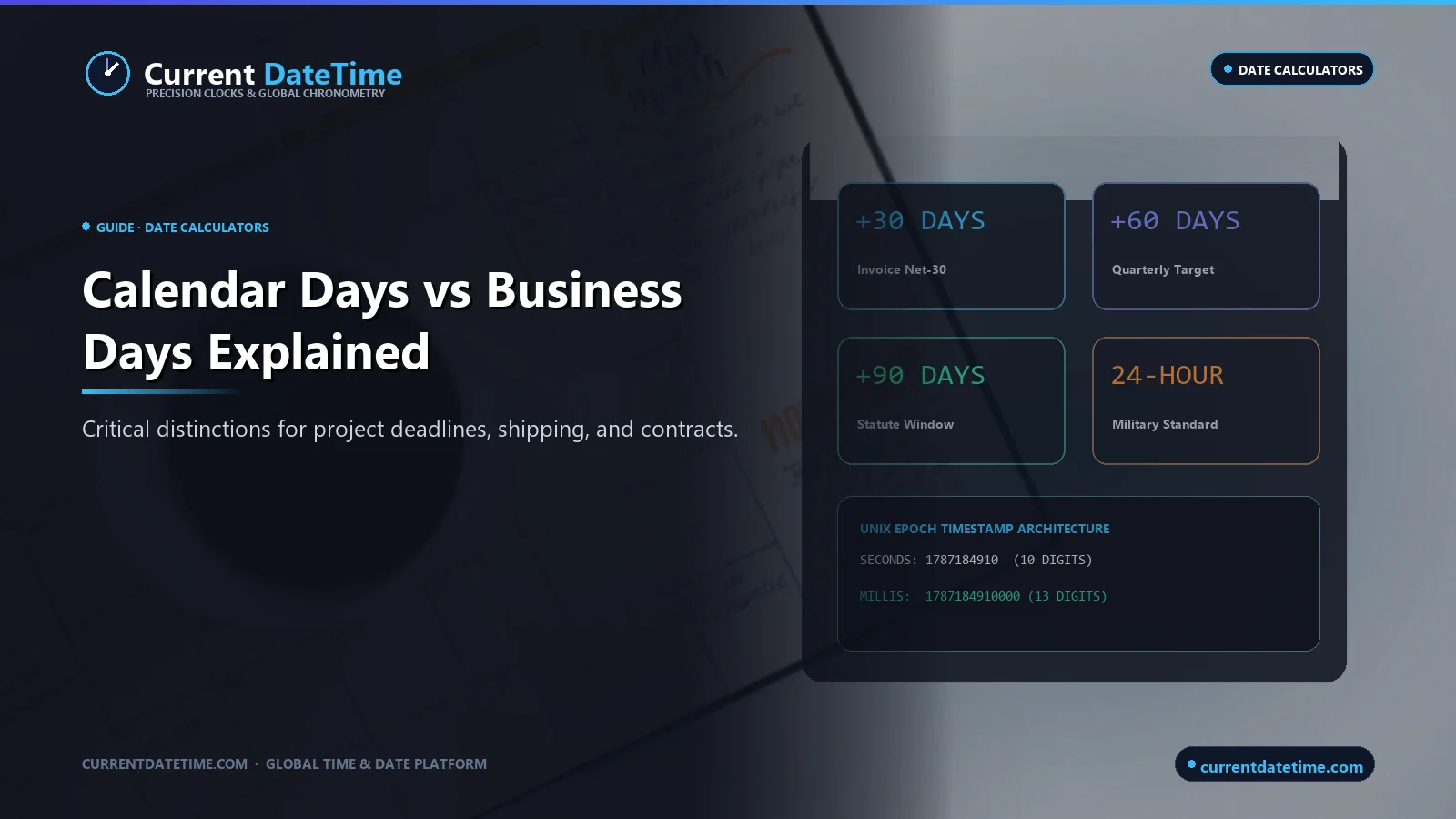 Calendar Days vs Business Days: What's the Difference? - CurrentDateTime