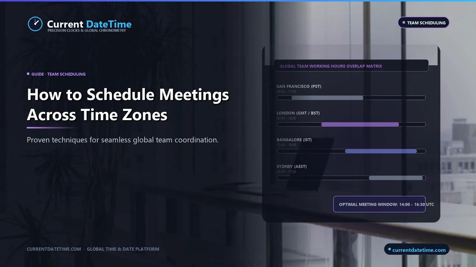 How to Schedule a Meeting Across Time Zones - CurrentDateTime