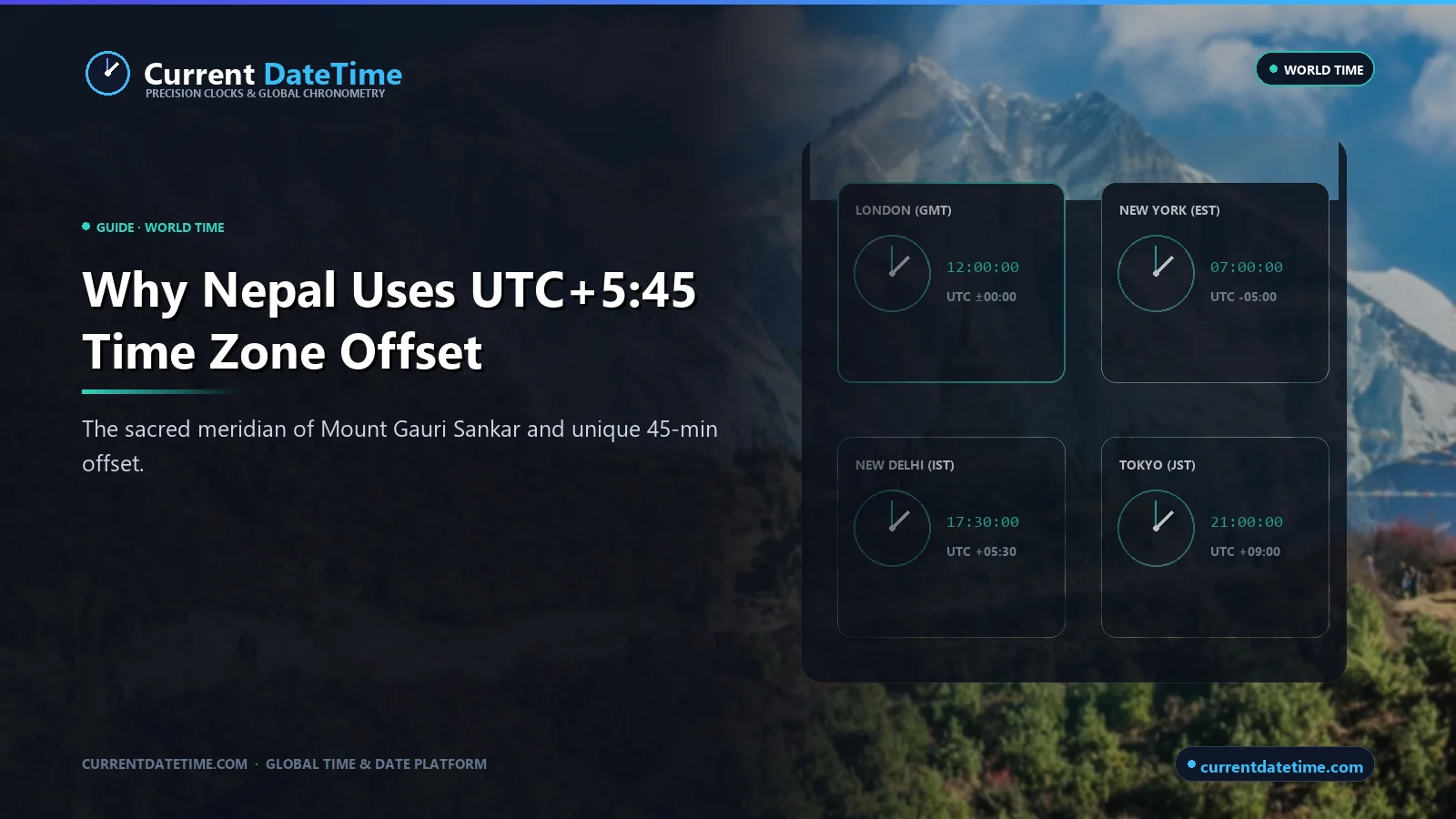 Why Nepal Uses UTC+5:45 - CurrentDateTime